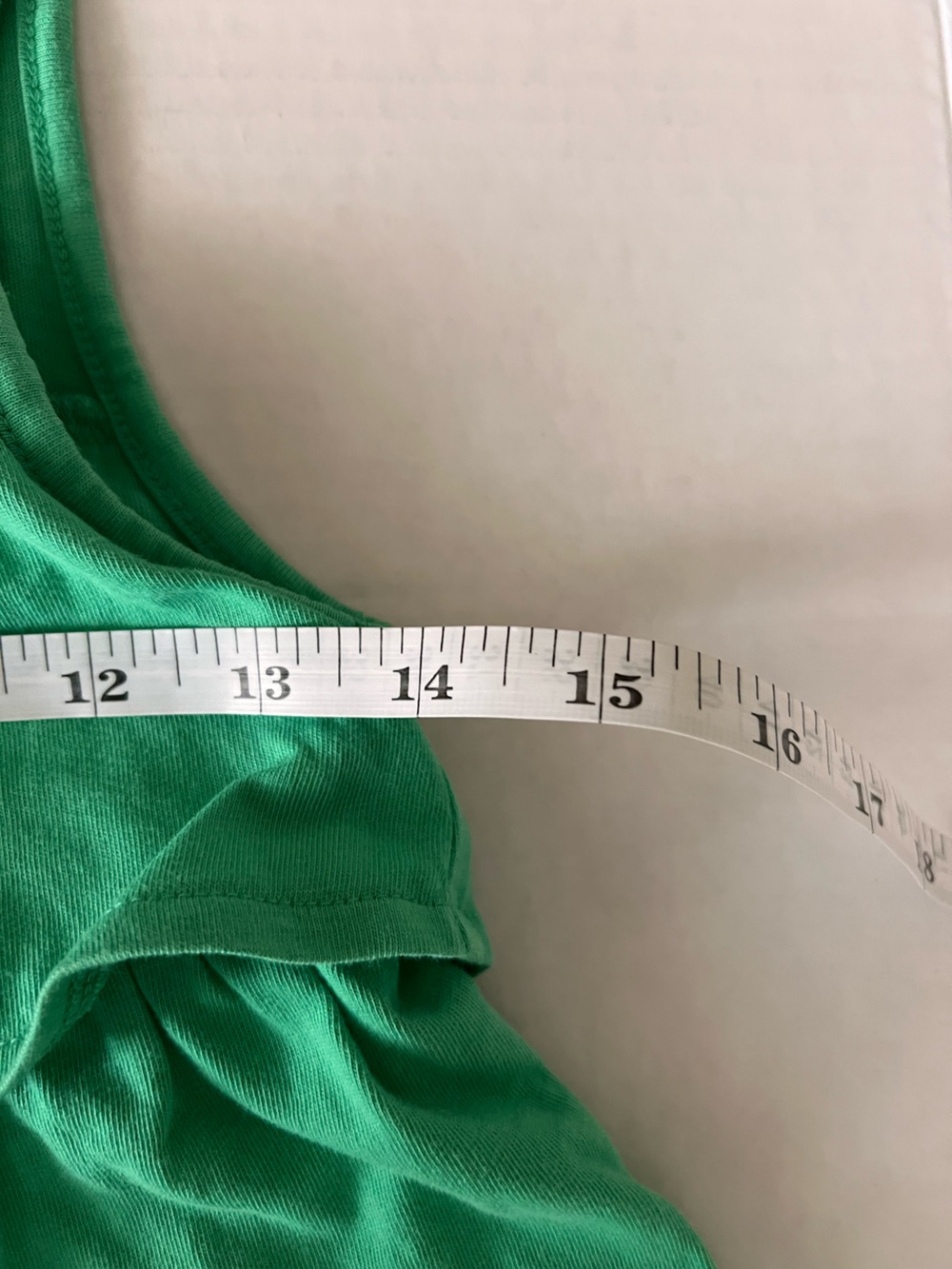 Mini Boden Green Tiered Ruffle Tank Top - Picture 7 of 8